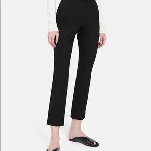 NWT Theory Go Pant Black Stretch Twill Cropped